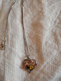 Sterling silver heart and chain