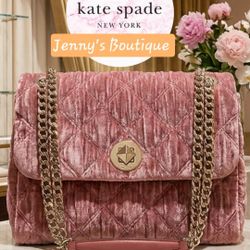 Kate Spade Quilted Velvet Turnlock Purse Bag