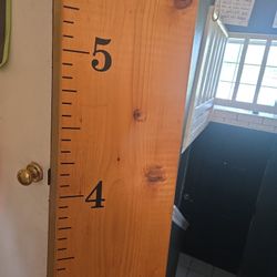 Tall Wooden Ruler Decor