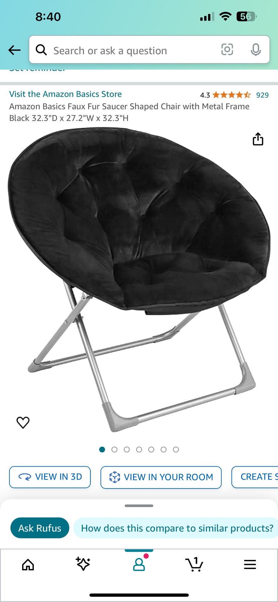 Amazon Faux saucer Chair