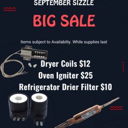 Appliance Parts Summer Sale 