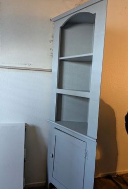 Light Blue Corner Cabinet