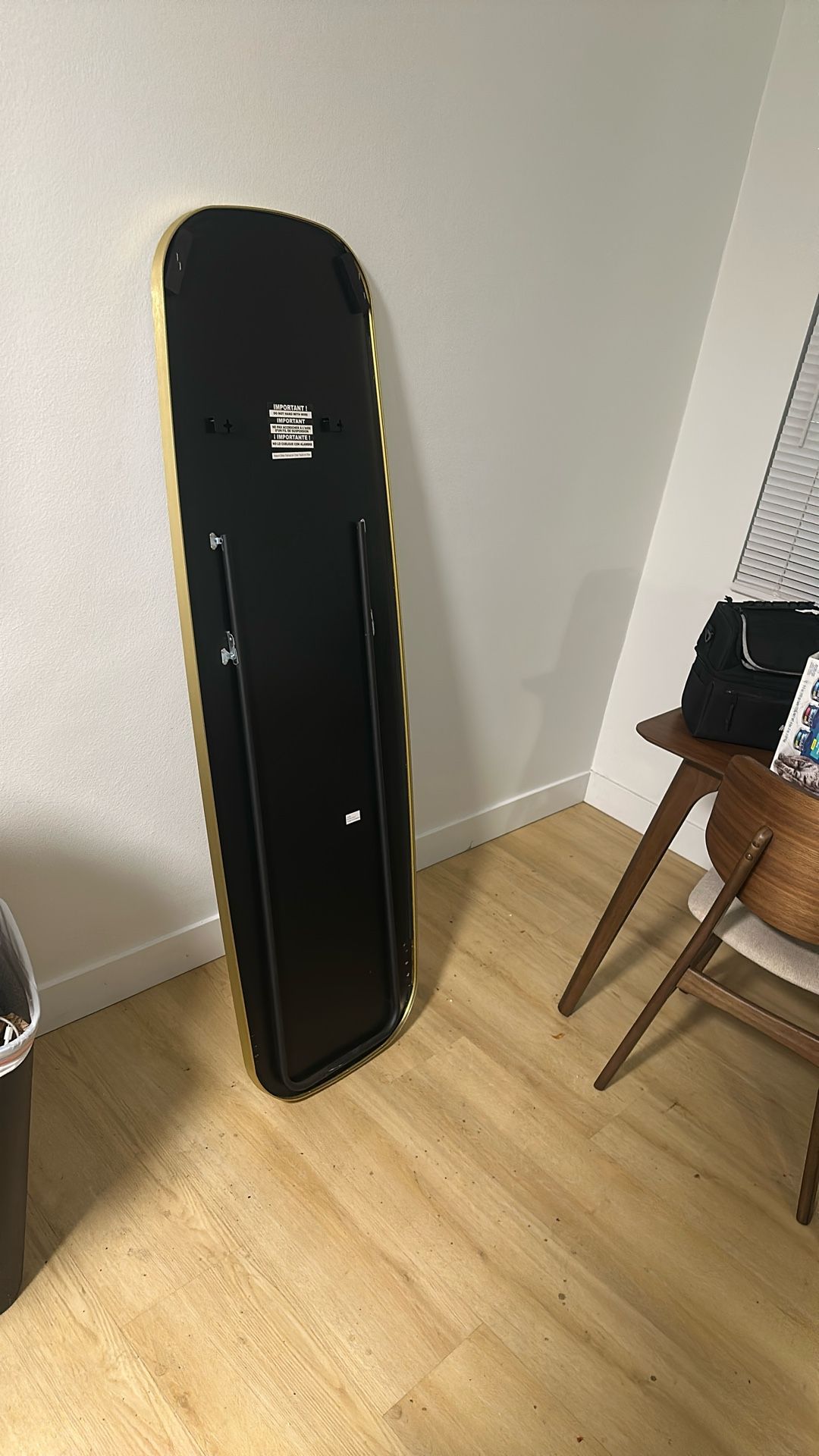 Gold Edge Mirror, 5'8 By 12 Inches Across