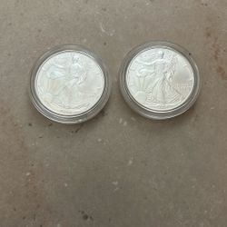 2 Ounces Of Silver Two 2006 American Silver Eagle 