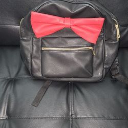 Backpack With Ears & Red Bow