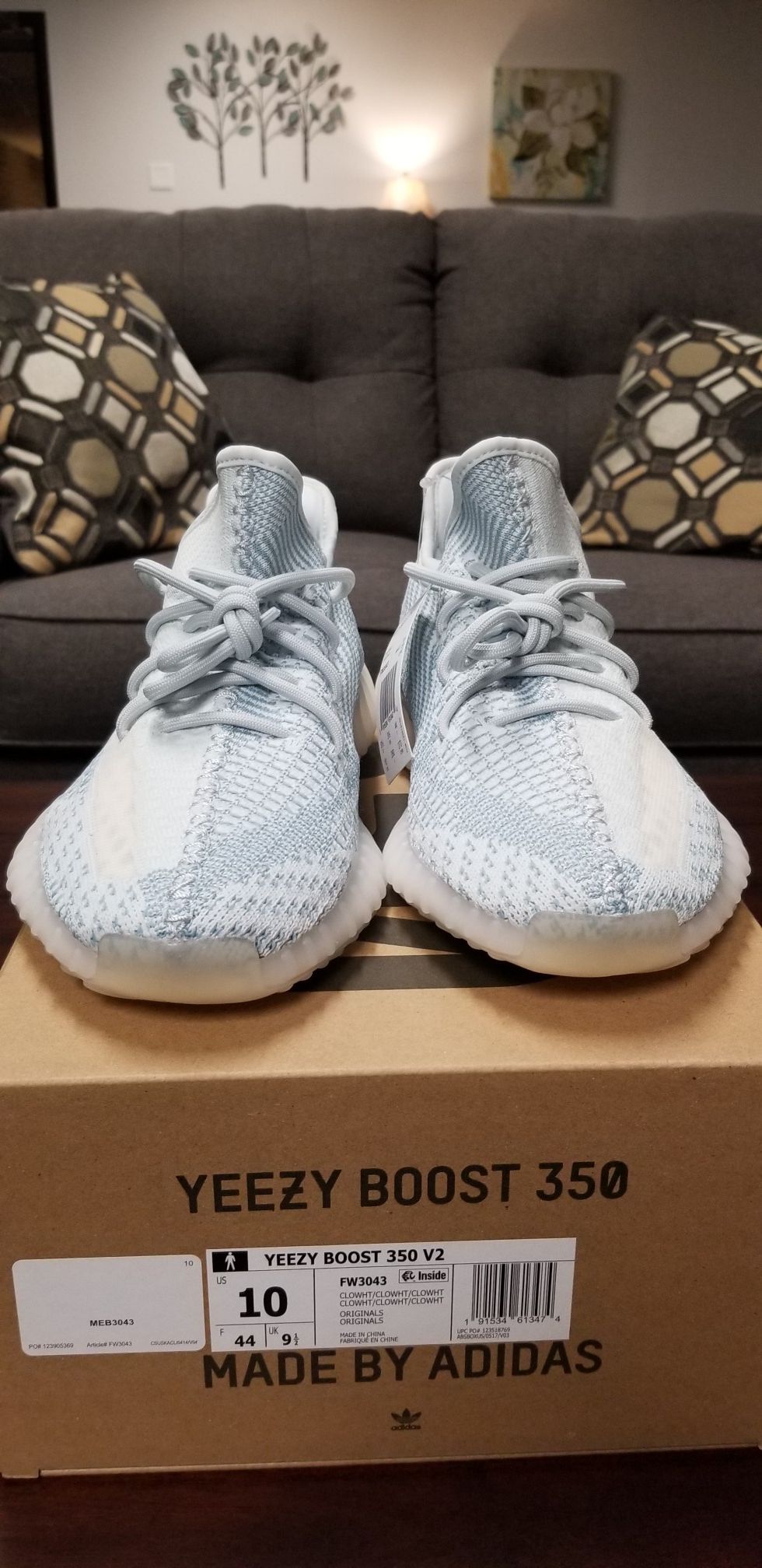 DS Yeezy Cloud White (size 10)