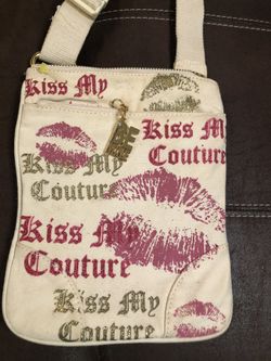 JUICY COUTURE Cross Body Messenger Bag in Pink & Gold Adj. Strap
