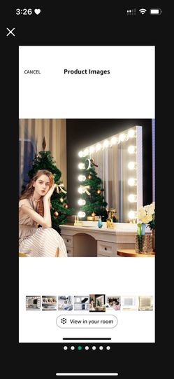 Vanity Mirror with Lights USB+Type-C Charging, 32WX24L Tabletop Hollyhood Makeup Mirror, Hollywood Lighted Mirror with 18 Dimmable LED Bulbs, 3 Colors