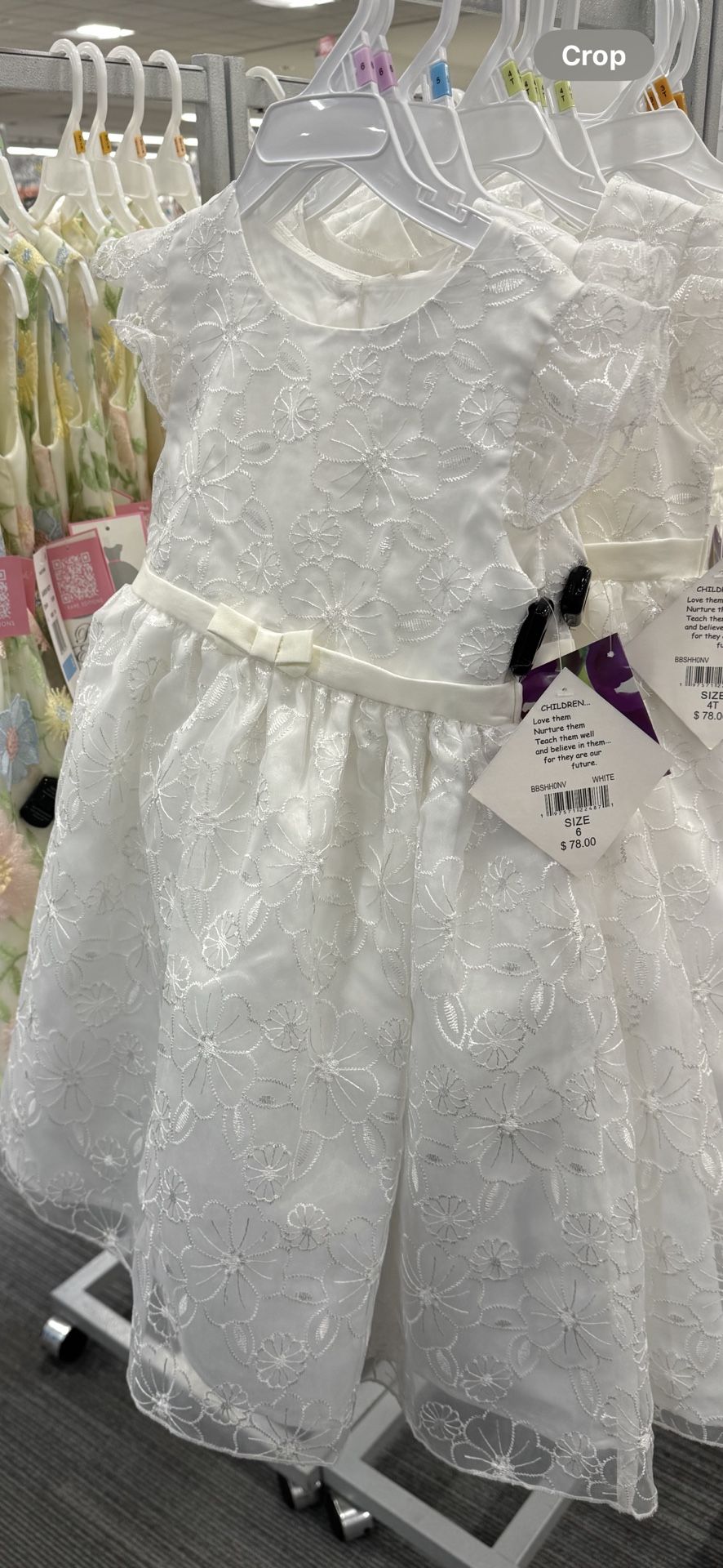 Size 6 White Easter Flower Dress Girl Party Baptism Wedding Communion New W Tags