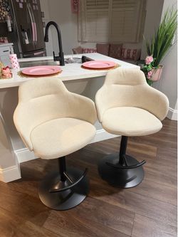 Two Beige Barstool