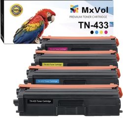 MxVol Compatible TN433 TN431 TN-433 Toner Cartridge Replacement for Brother TN 433 TN-431 MFC-L8900CDW MFC-L8610CDW HL-L8360CDW HL-L8260CDW Printer To