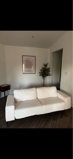 Wayfair white corduroy sofa
