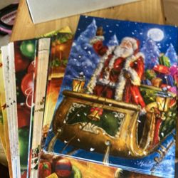 Christmas cards and envelopes
