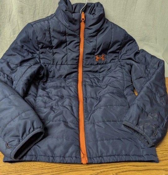 Boys Under Armour V2809 Kids Versa Blue Westward Hooded 3-in-1 Jacket Size small