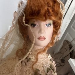 Franklin Mint Gibson Girl Heirloom Doll Bride