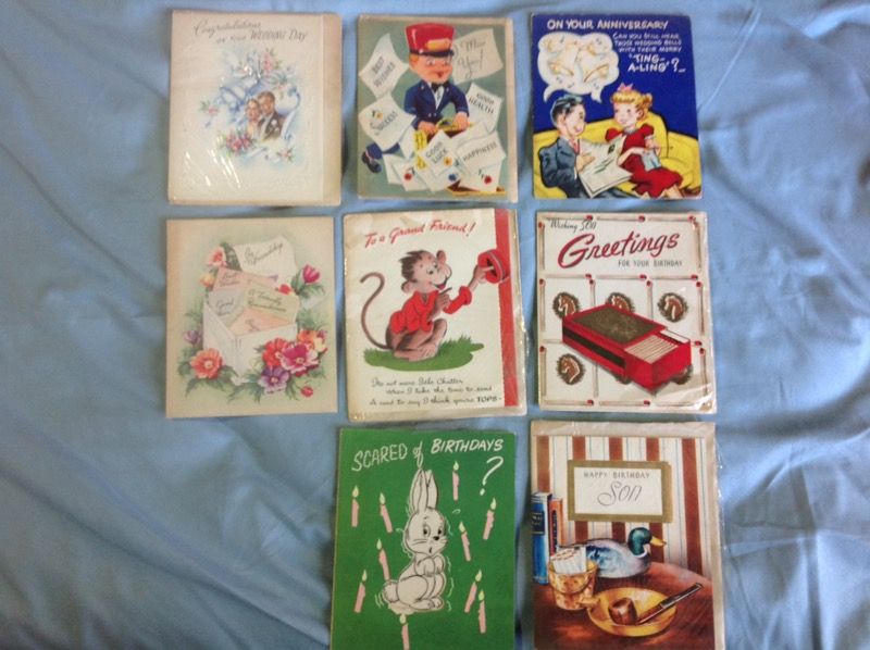 Vintage Old postcards, lot of 8