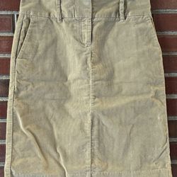 Tommy Hilfiger Women's Corduroy Knee-Length Skirt - Size 2, Tan