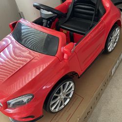 TOBBI Licensed Mercedes Benz Car for Kids,Ride on Cars with 2.4G Remote Control,Double Doors, 5 Point Safety Belt,LED Lights