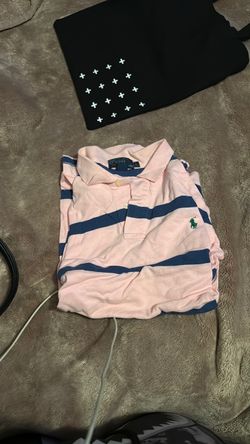 Pink and  blue polo shirt