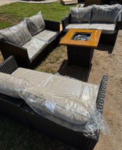 Deep Seating Patio Furniture Set High Quality Patio Auto Furniture Brand New Fire Pit Propane 🆕🚚🛺🆕