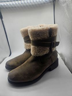 UGG Blaire III Suede Shearling Ankle Boots