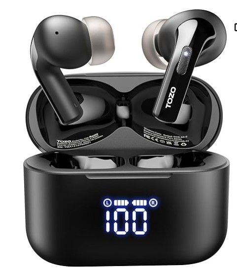 Wireless Earbuds Bluetooth Headphones 48.5 Hrs Playtime with LED Digital Display