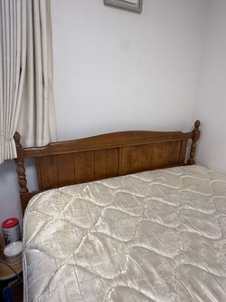 Queen Size Bed Frame + Mattress | Excellent Condition | Ready for Pickup