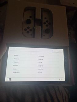 Nintendo Switch OLED Model White Complete In Box Like New Factory Reset