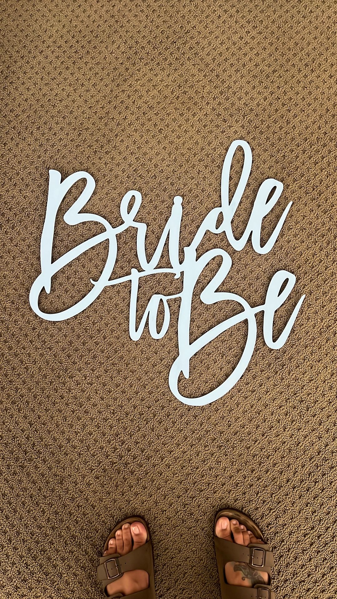 Large “BRIDE TO BE” Sign