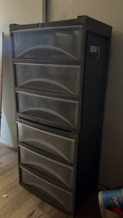 Two 3 drawer wide cart