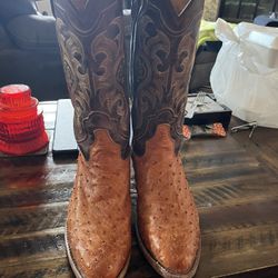 Tony Lama Ostrich Quill Boots 