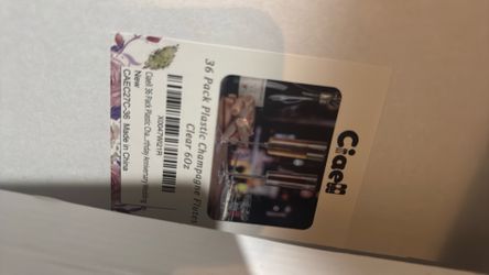 36 pack plastic champagne, flutes