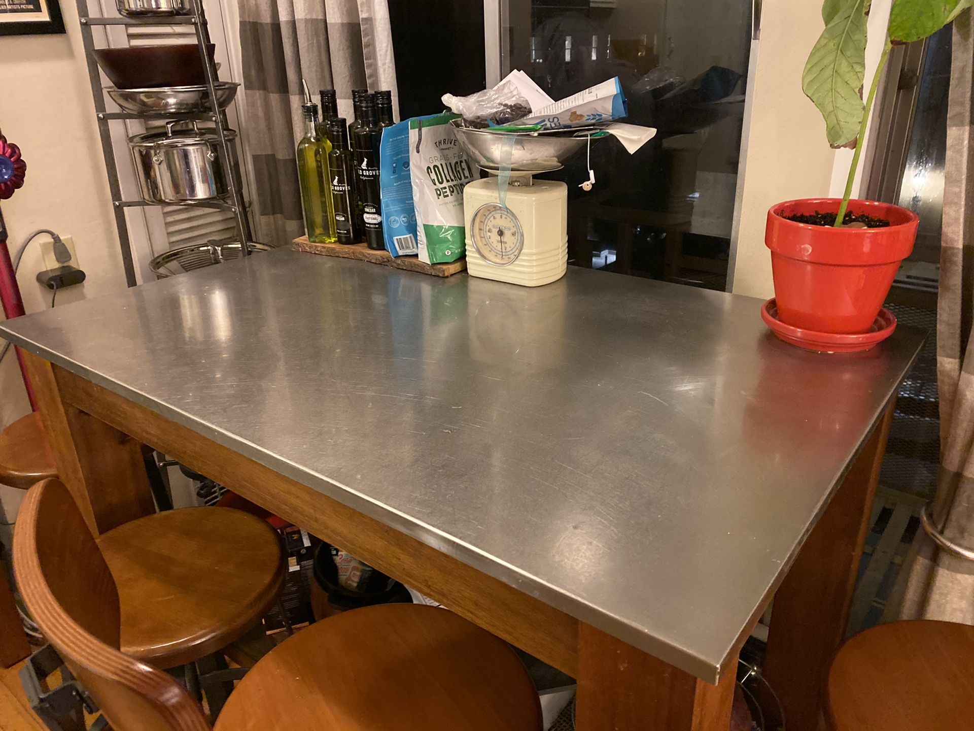 West Elm bar table and stools