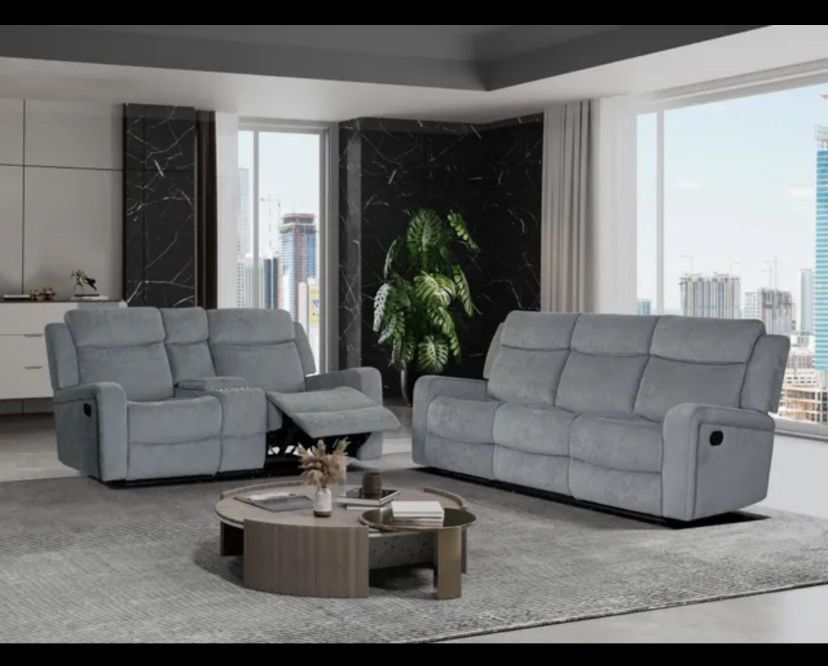 Reclining Sofa And Loveseat Couch Set 