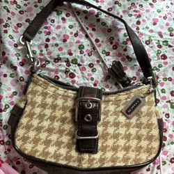 Coach Brown And Tan Hand Bad Small