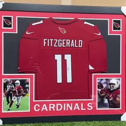 Larry Fitzgerald Authentic Jersey framed w/COA