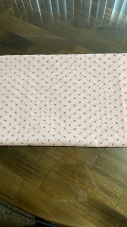 Pink Material Fabric With Small Flowers 