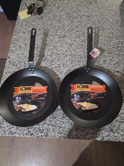 Lodge 12-Inch Seasoned Carbon Steel Skillet – Set of 2
