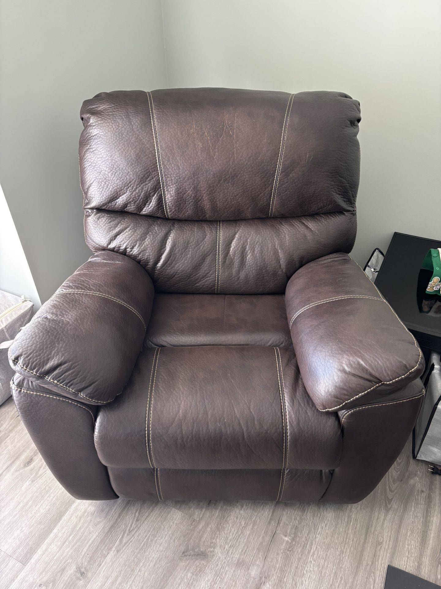 Brown Leather Swivel Recliners
