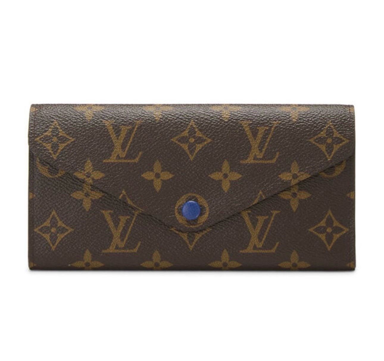 LOUIS VUITTON BLUE MONOGRAM CANVAS JOSEPHINE WALLET