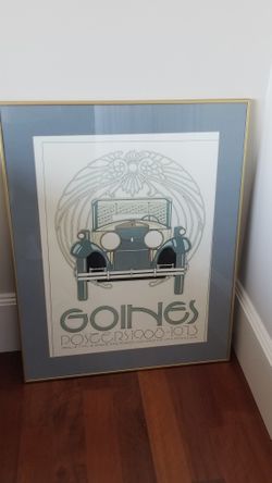 1977 David Lance Goines Lithograph Poster Framed $75