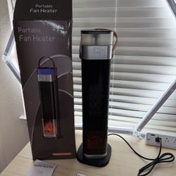 Brand New Tower Space Heater, Portable Electric Space Heaters for Indoor Use with Thermostat,Spray Humidification,3D Simulated Charcoal SKU261-S1