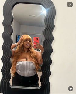 Blonde Full Bang Women's Wig - Natural straight