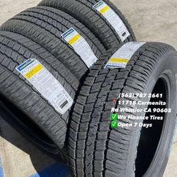 275/60R20 Goodyear Wrangler SR-A New Set of Tires Installed and Balanced Set de Llantas Nuevas Instaladas y Balanceadas