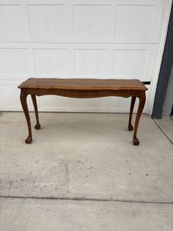 French provincial solid oak console
