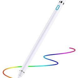 Stylus Pen for iOS Android Touch Screens Pencil Compatible with iPad/iPad Pro/Air/Mini/iPhone/Cellphone/Kindle/Apple Tablet Drawing Pencil (White)