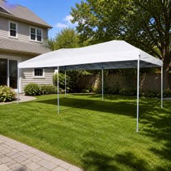 10 x 20 Portable Pop-Up Canopy Tent for Outdoor Markets - White 10x20