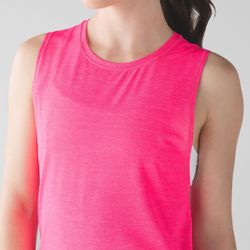 Lululemon In A Cinch Tank Heathered Neon Pink
