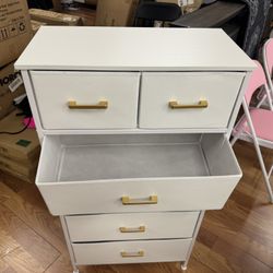Dresser For Bedroom With 6 Fabric Drawers 