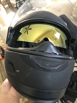 Icon jacket & black helmet size medium